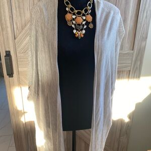 Cleo Light Gray Open Cardigan